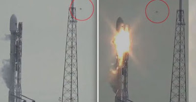 OVNI visto en la explosión del cohete de SpaceX