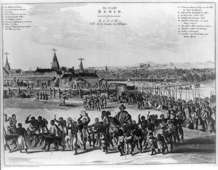 Ciudad de Benin en el siglo XVII / foto Dominio Público en Wikimedia