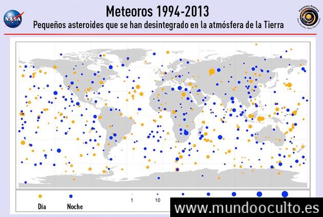Infografía: El mapamundi de los meteoritos caídos en los últimos 20 años