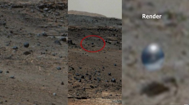 Una posible esfera extraterrestre es captada por la Curiosity Rover