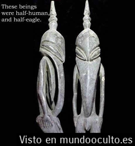 Antiguos extraterrestres en Nueva Guinea: Extrañas figuras de seres desconocidos