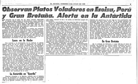 OVNIS EN LA ANTARTIDA: A 50 AÑOS DEL AVISTAMIENTO EN LA ISLA DECEPCION