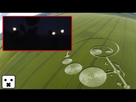 Grabación de OVNIS creando crop circles