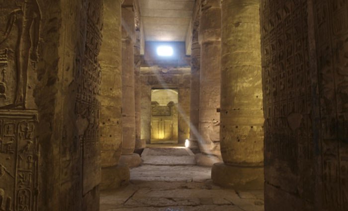 El templo impresionante de Seti I en Abydos, Egipto