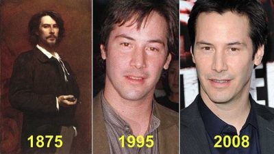 Estas 30 fotos de celebridades con sus dobles de otra época te darán escalofríos