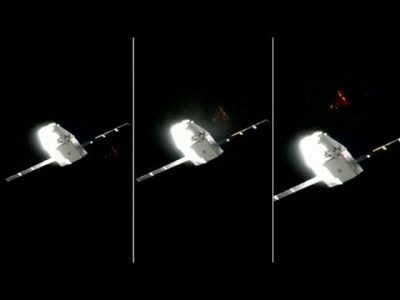 NAVE EXTRATERRESTRE SOBRE LA TIERRA RETRANSMITIDA POR SPACEX EN DIRECTO