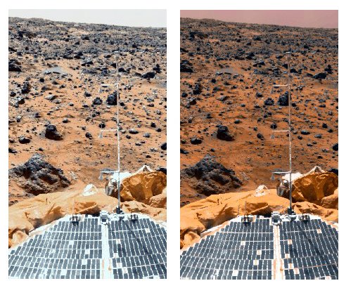 Marte no es tan rojo como la Nasa quiere que parezca Marte no es tan rojo como la Nasa quiere que parezca