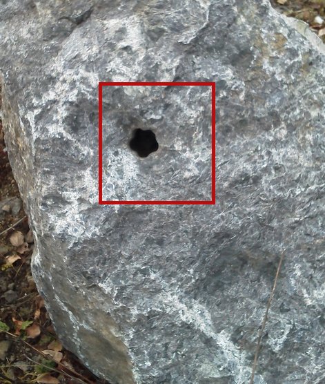 El agujero estrella de volda: Imposible para cualquier herramienta de la época prehistórica.
