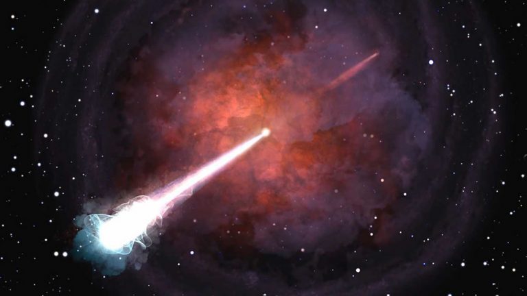 Hallan una red cósmica que conecta a dos galaxias por medio de un puente de ondas de radio 