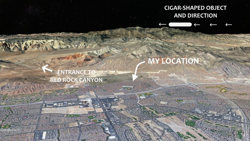 Capturan un «OVNI Cigarro» moviéndose a enorme velocidad sobre Las Vegas, Nevada