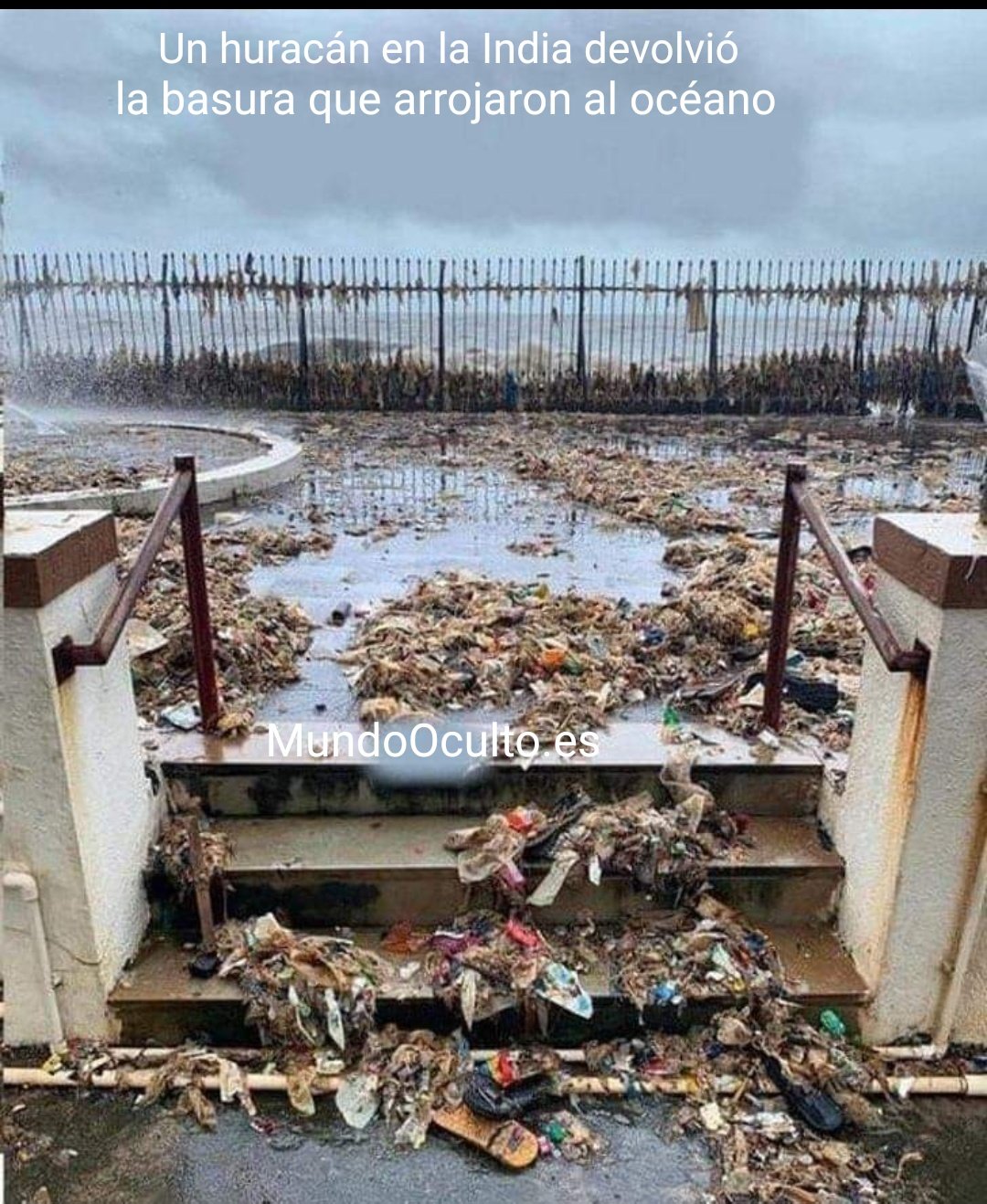 Un huracán en la India devolvió la basura que arrojaron #naturaleza