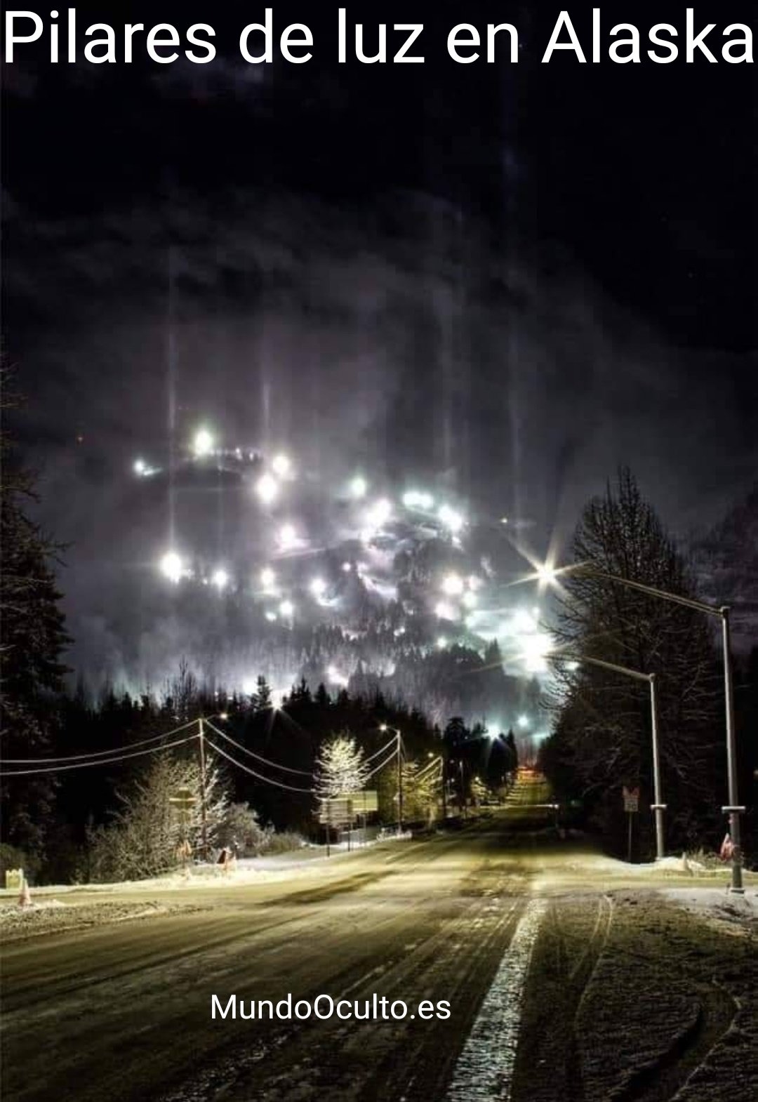 Pilares de luz en Alaska