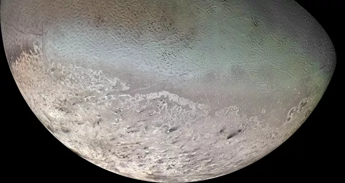 Tritón, una de las lunas de Neptuno