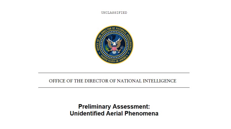 Portada del informe preliminar del UAPTF, entregado al Pentágono