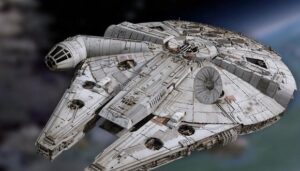 Halcón milenario de la película la Guerra de las Galaxias star wars.