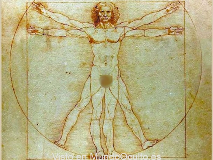 "Hombre de Vitruvio". Dibujo de Leonardo da Vinci