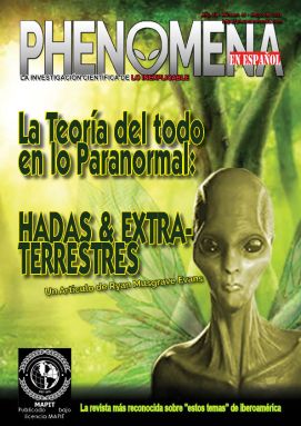 Portada de la revista «Phenomena en español», donde se puede leer el artículo de Ryan Musgrave-Evans sobre seres interdimensionales