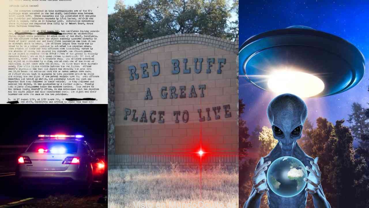 El incidente ovni de Red Bluff: dos oficiales de patrulla fueron testigos de un ovni que liberaba rayos de luz rojos