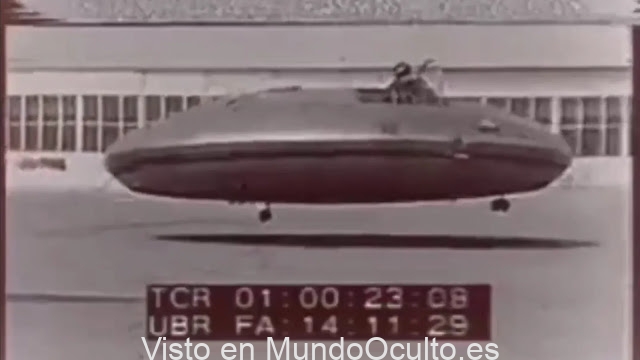 Platillo volante realmente tomando vuelo del ejército de los EE. UU. Construido en los años 50