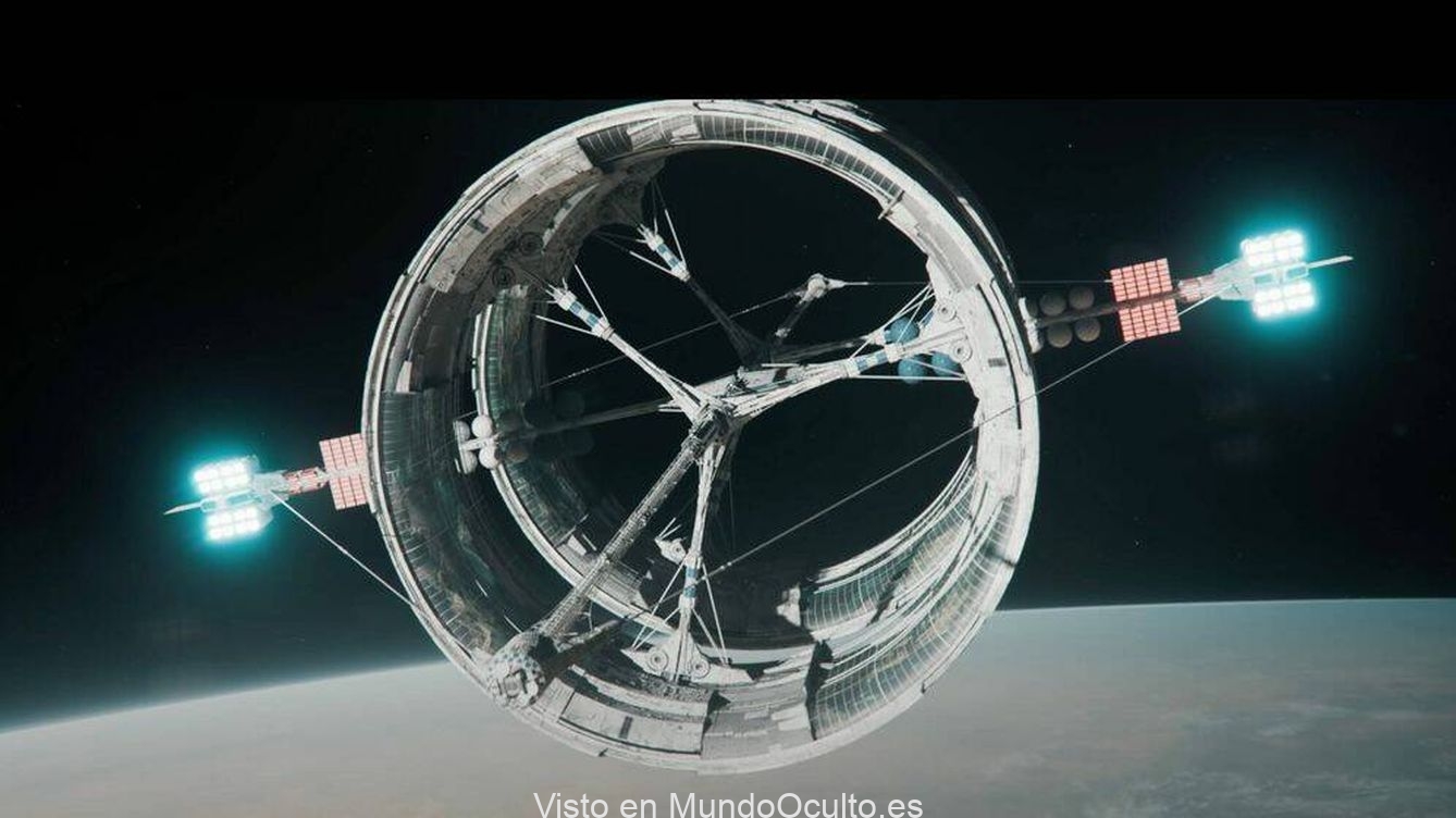 Foto: Concepto de una nave espacial con propulsión de fisión nuclear.