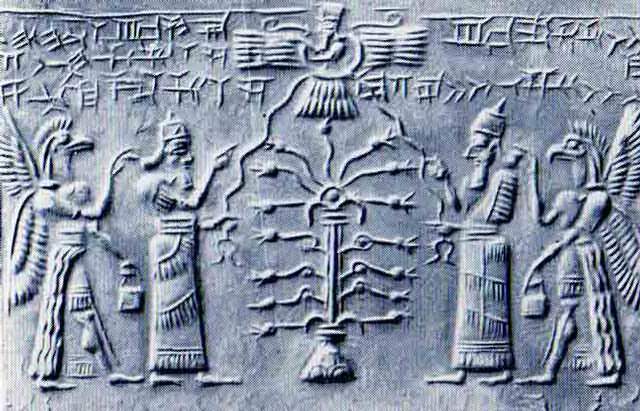 Los dioses sumerios conocidos como Anunnaki eran unas criaturas sobrehumanas con la capacidad de volar (sobre estas líneas, representados con alas).