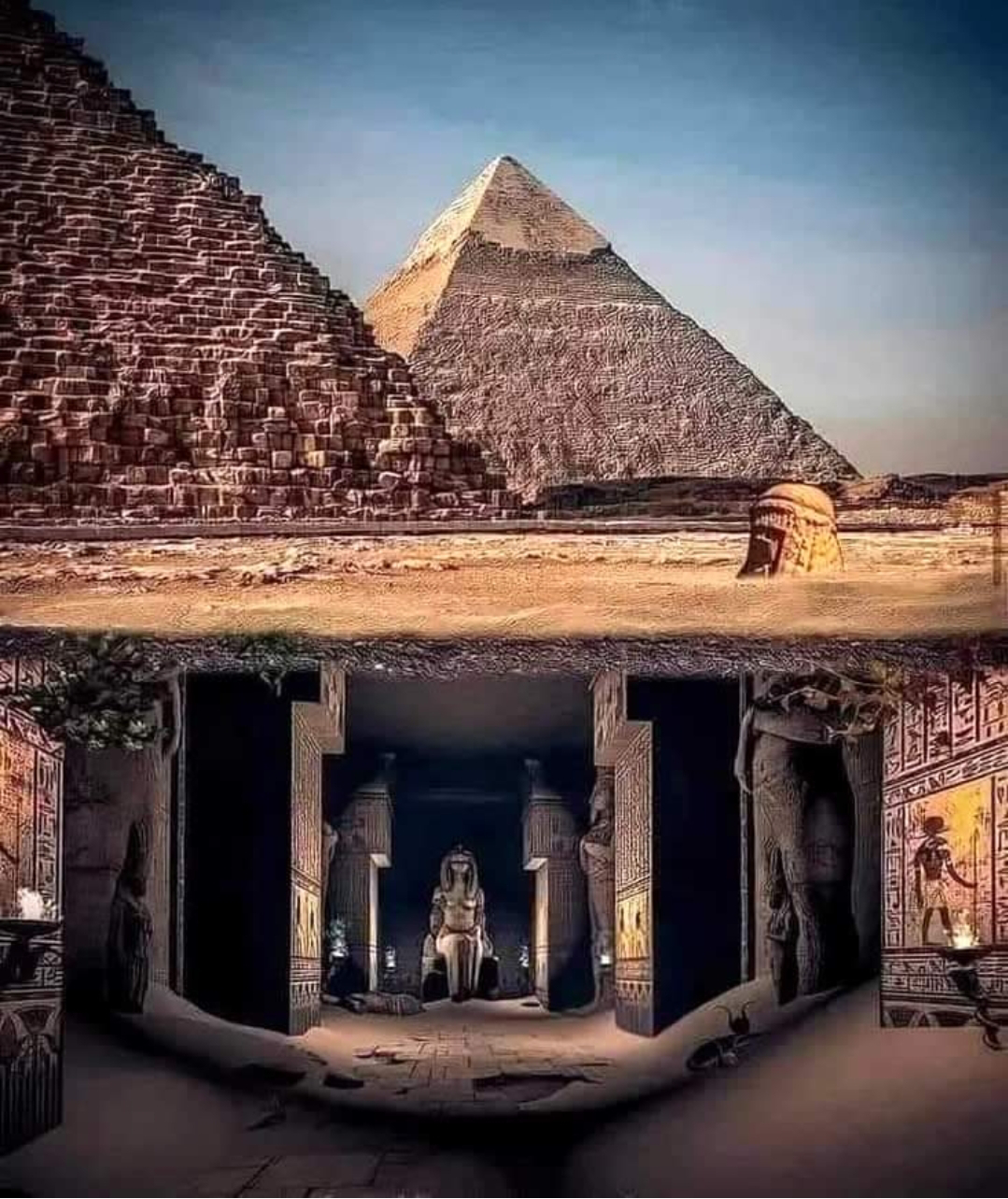 Pasadizos,cámaras y túneles ocultos en Egipto