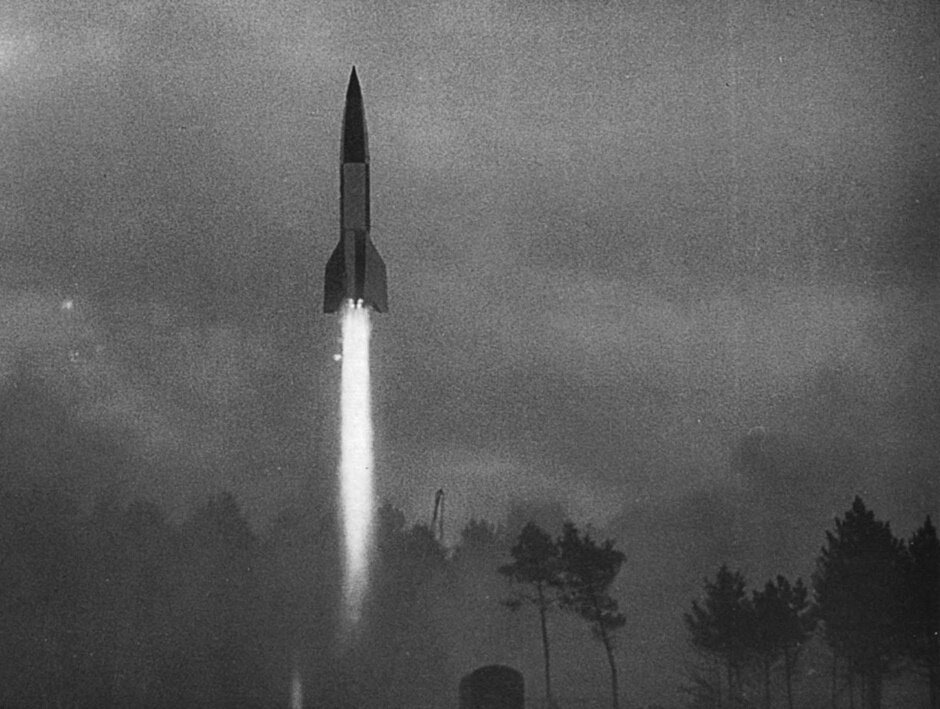 Lanzamiento del cohete "V-2".