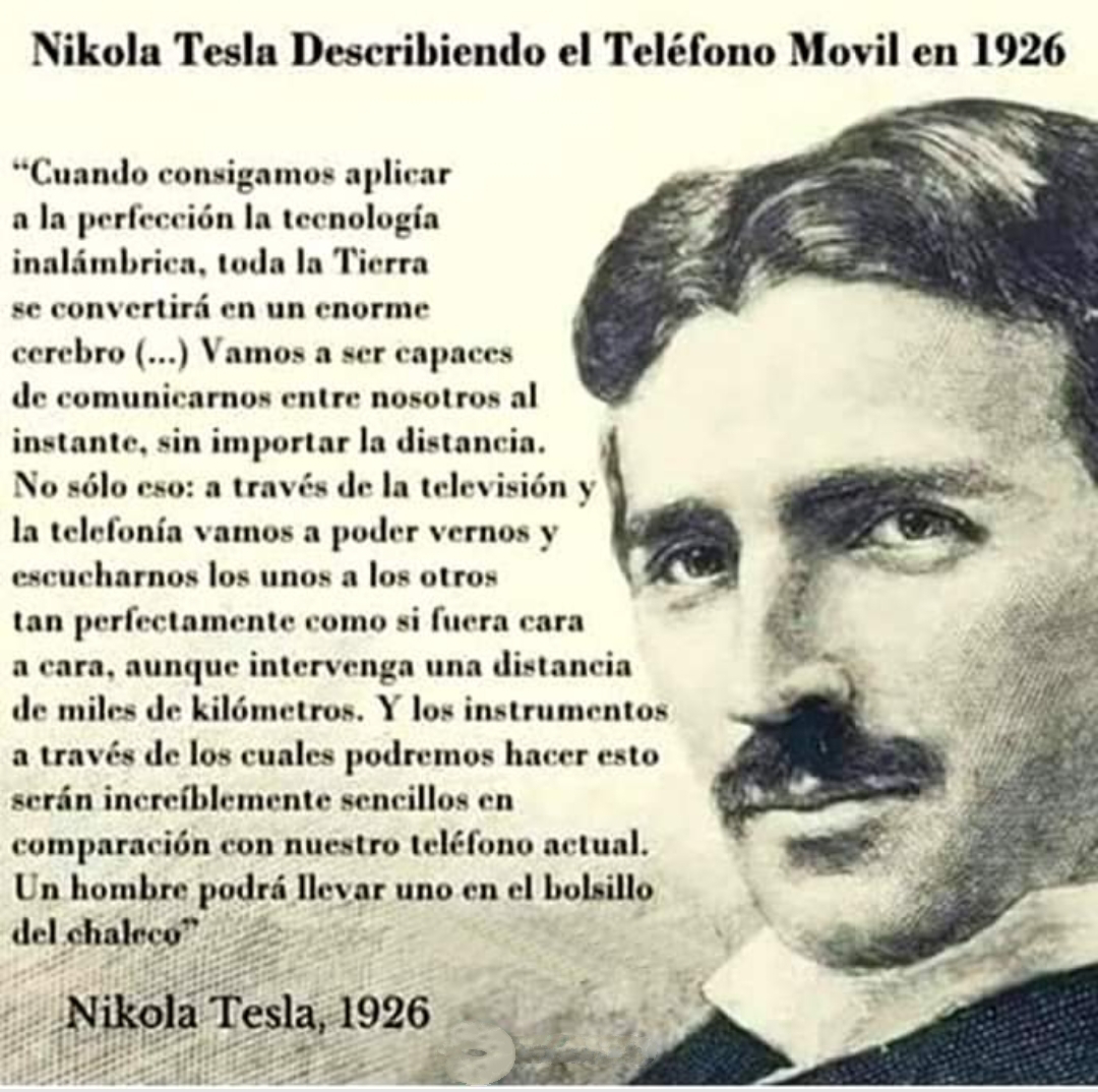 El genio #NikolaTesla “vislumbrando” el futuro.