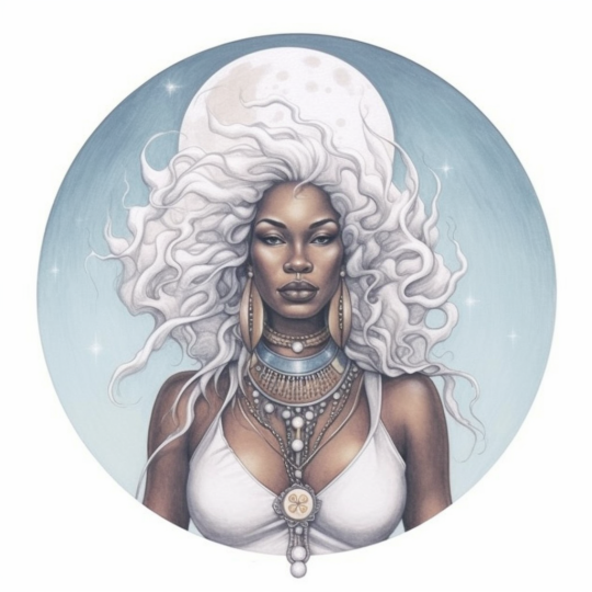 representation of Mama Killa: She is the goddess of the moon and wife of Inti. She is often depicted as a beautiful woman and sometimes as a silver disc. She was the protector of women and patroness of marriage and the menstrual cycle