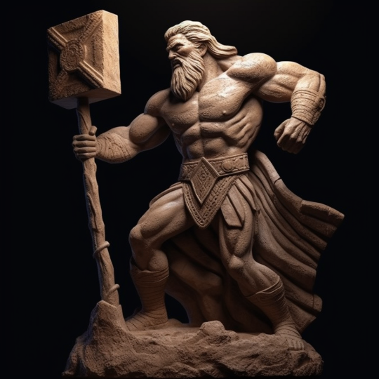 representation of Illapa: God of lightning and thunder. He was often depicted as a man carrying a scepter and sling, sometimes in the image of a lightning stone, a stone carved in the shape of lightning