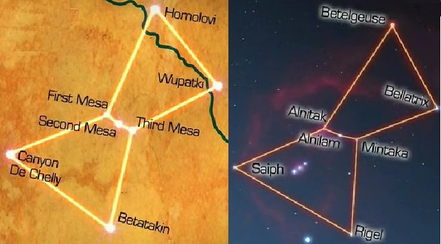 Las tres Hopi Mesas están perfectamente alineadas con la constelación de Orión