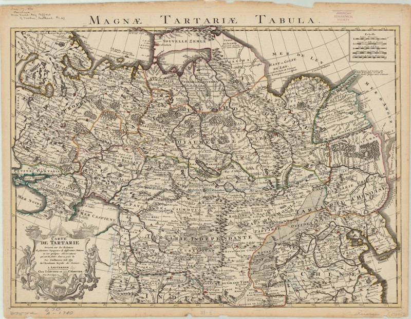 Antiguo mapa de Tartaria. G. de L'Isle - Covens & Mortier, 1730. ¿Una exageración de la época? Muchos estudiosos así lo piensan