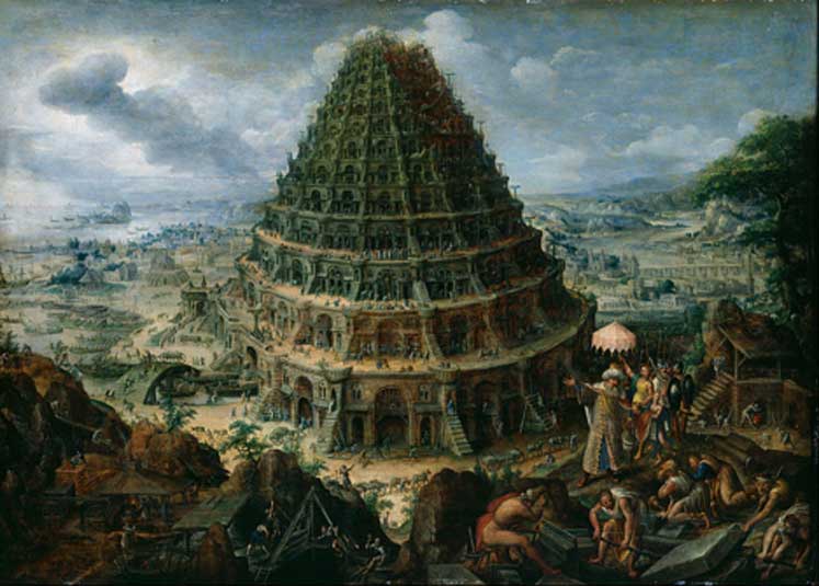 La Torre de Babel, óleo de Marten van Valckenborch el Viejo. (Dominio público)