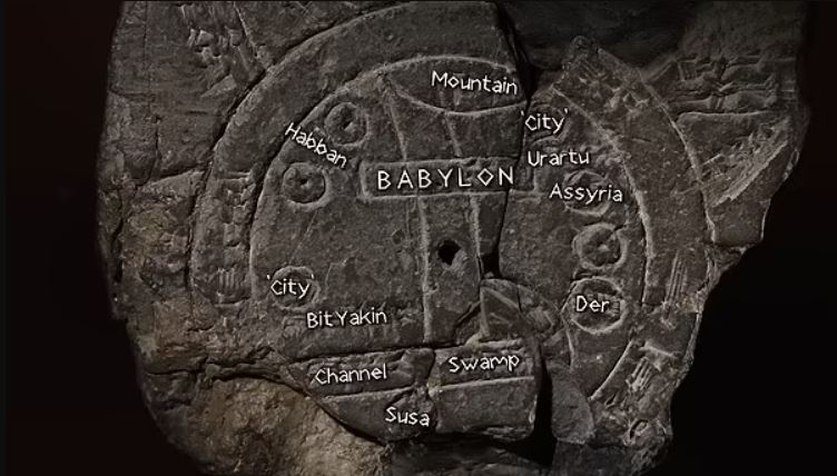 Varias regiones y zonas estaban etiquetadas en escritura cuneiforme en el mapa, que Finkel expuso en un vídeo de YouTube.
