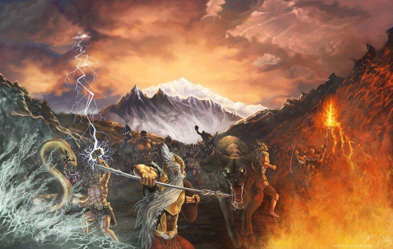 Representación de Ragnarök, el apocalipsis vikingo.