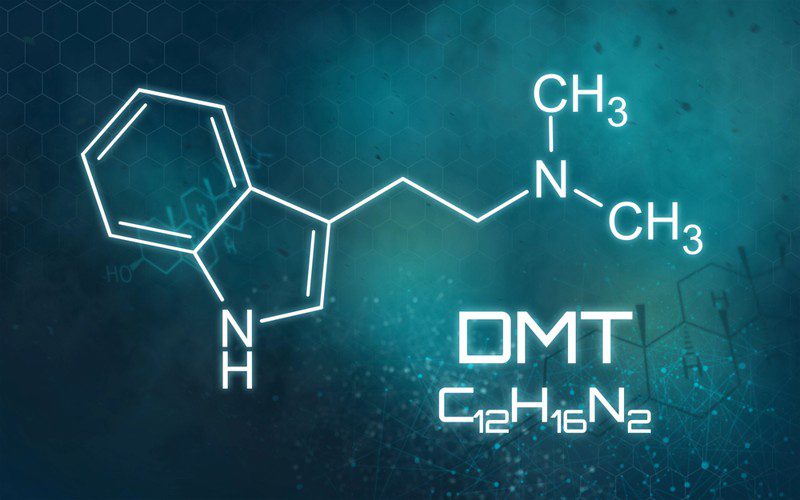 Fórmula química del DMT.