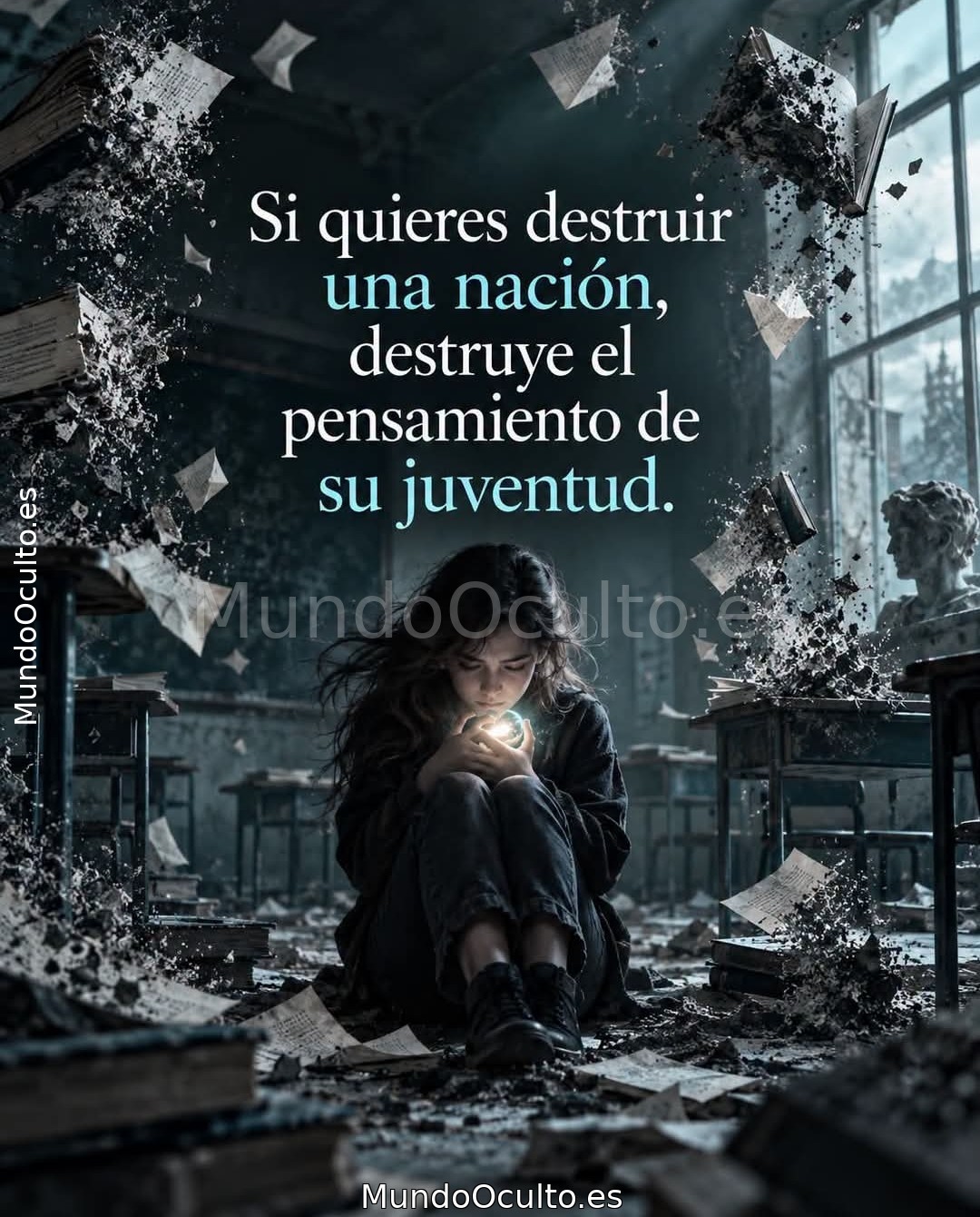 NO DESTRUYEN NACIONES CON ARMAS, SINO CON IDEAS.